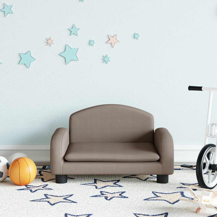 Canapea pentru copii, gri taupe, 50x40x30 cm, material textil - WALTI WALTI