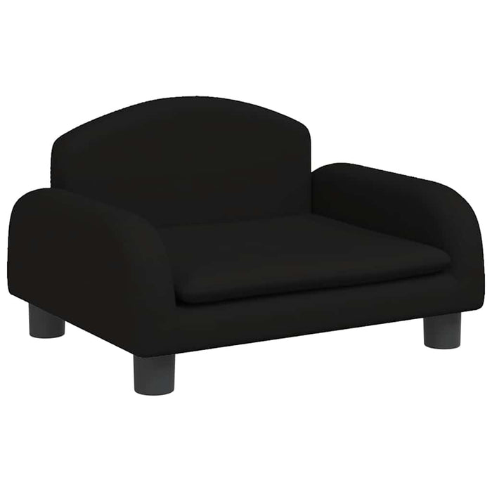 Canapea pentru copii, negru, 50x40x30 cm, material textil WALTI