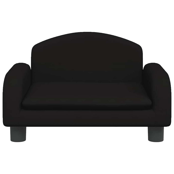 Canapea pentru copii, negru, 50x40x30 cm, material textil WALTI