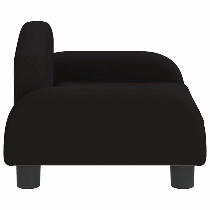 Canapea pentru copii, negru, 50x40x30 cm, material textil WALTI