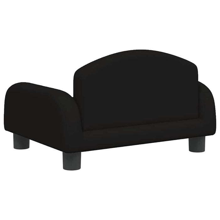 Canapea pentru copii, negru, 50x40x30 cm, material textil WALTI