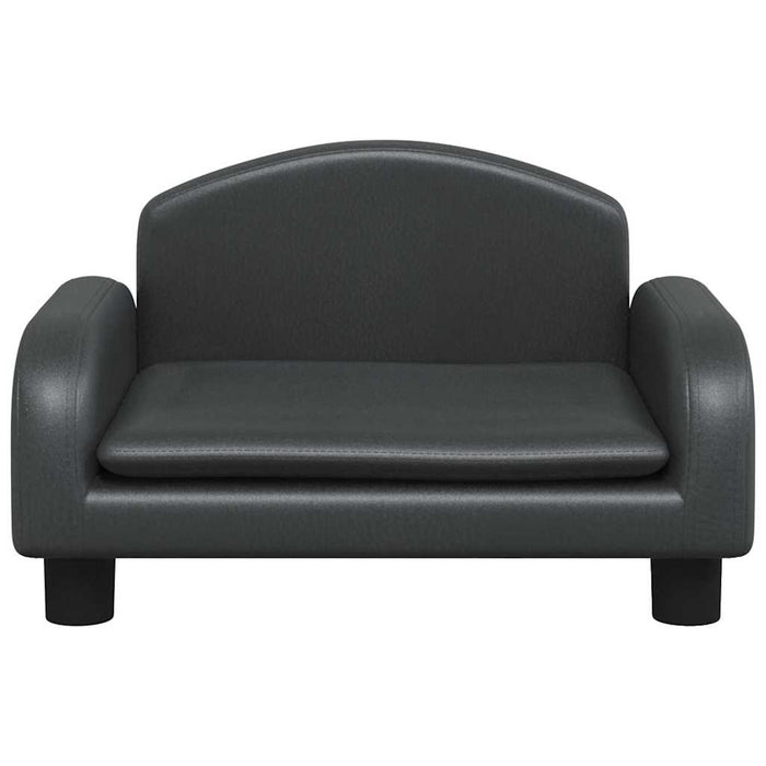 Canapea pentru copii, negru, 50x40x30 cm, piele ecologică - WALTI WALTI