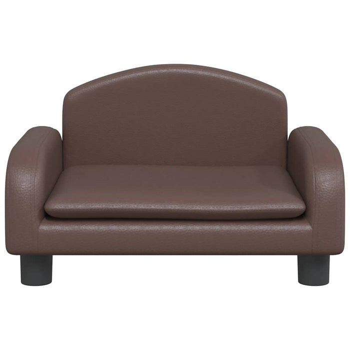 Canapea pentru copii, maro, 50x40x30 cm, piele ecologică - WALTI WALTI