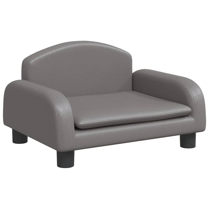 Canapea pentru copii, gri, 50x40x30 cm, piele ecologică - WALTI WALTI