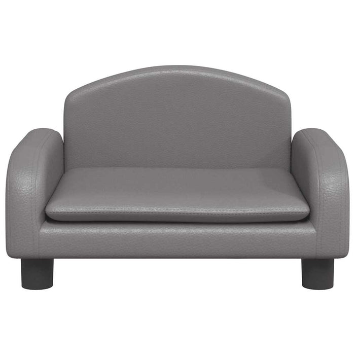Canapea pentru copii, gri, 50x40x30 cm, piele ecologică - WALTI WALTI