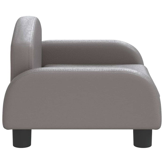 Canapea pentru copii, gri, 50x40x30 cm, piele ecologică - WALTI WALTI