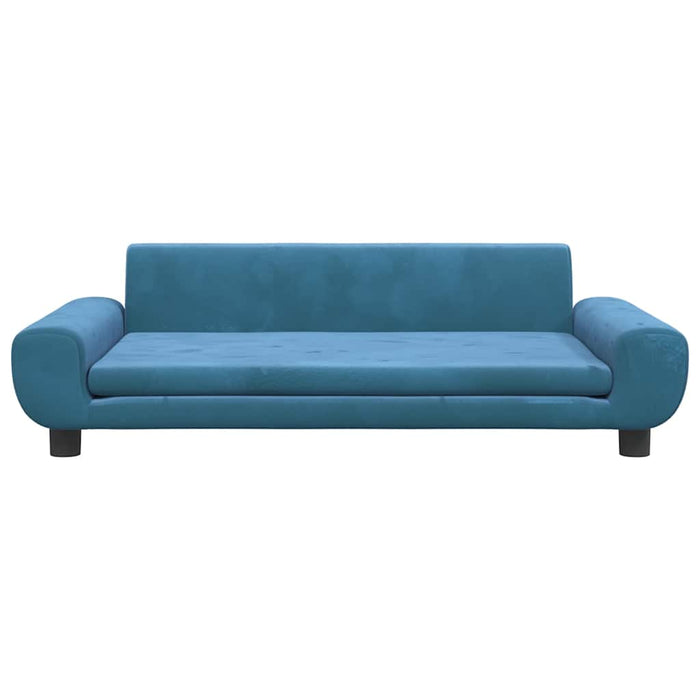 Canapea pentru copii, albastru, 100x54x33 cm, catifea - WALTI WALTI