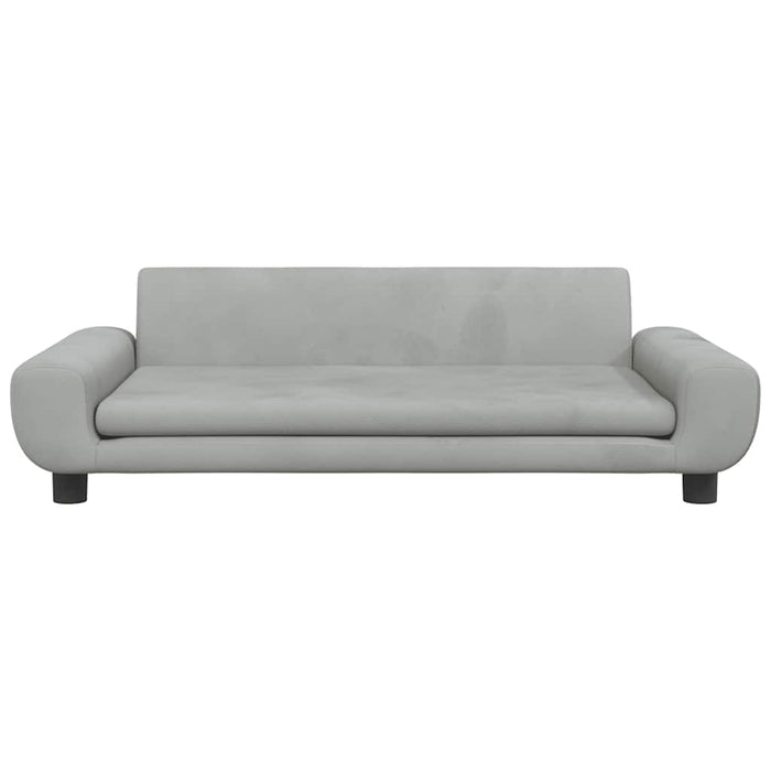 Canapea pentru copii, gri deschis, 100x54x33 cm, catifea - WALTI WALTI