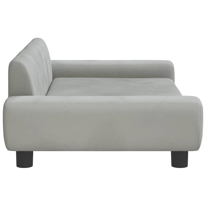 Canapea pentru copii, gri deschis, 100x54x33 cm, catifea - WALTI WALTI