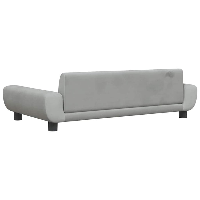 Canapea pentru copii, gri deschis, 100x54x33 cm, catifea - WALTI WALTI