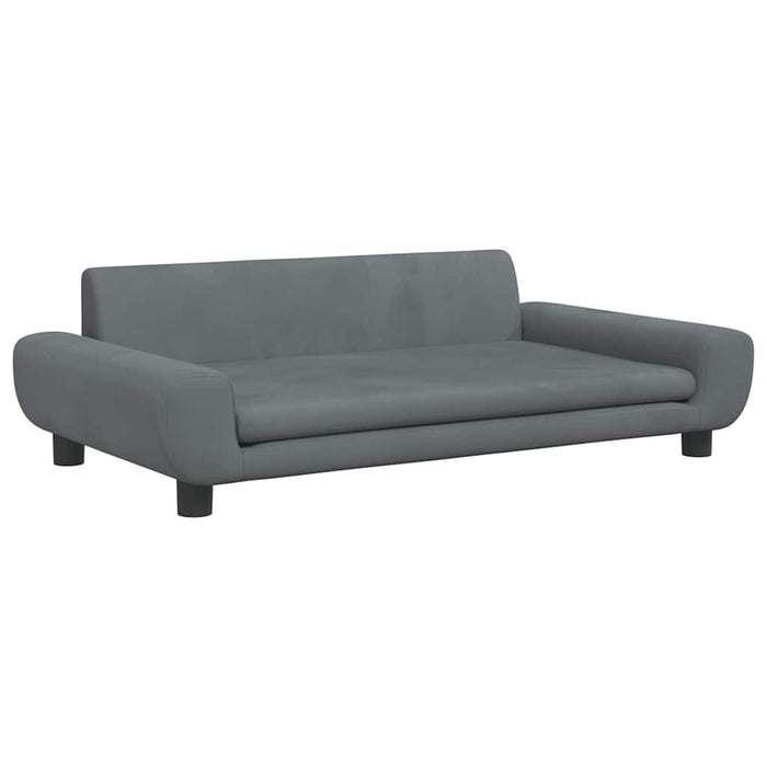 Canapea pentru copii, gri închis, 100x54x33 cm, catifea - WALTI WALTI