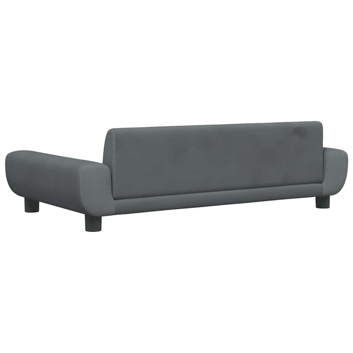 Canapea pentru copii, gri închis, 100x54x33 cm, catifea - WALTI WALTI