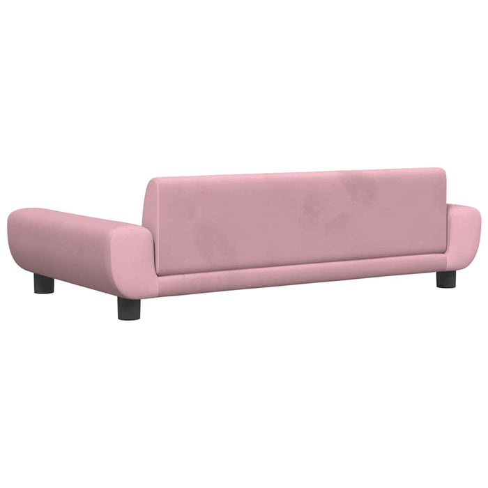 Canapea pentru copii, roz, 100x54x33 cm, catifea - WALTI WALTI