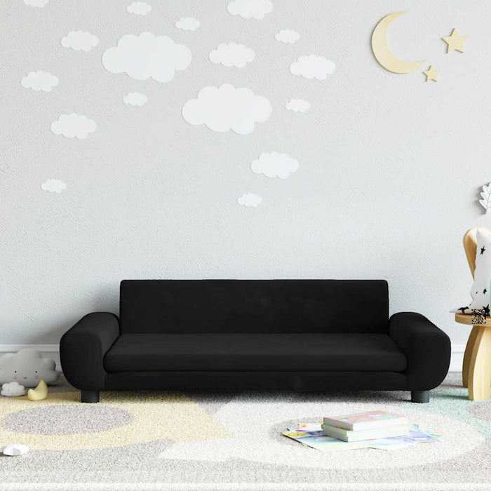 Canapea pentru copii, negru, 100x54x33 cm, catifea - WALTI WALTI