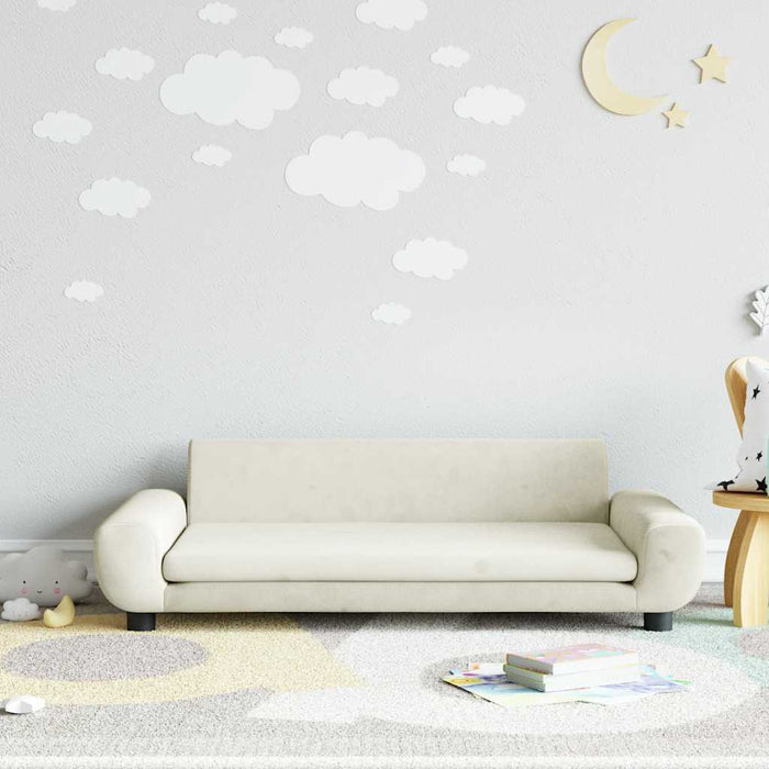Canapea pentru copii, crem, 100x54x33 cm, catifea - WALTI WALTI