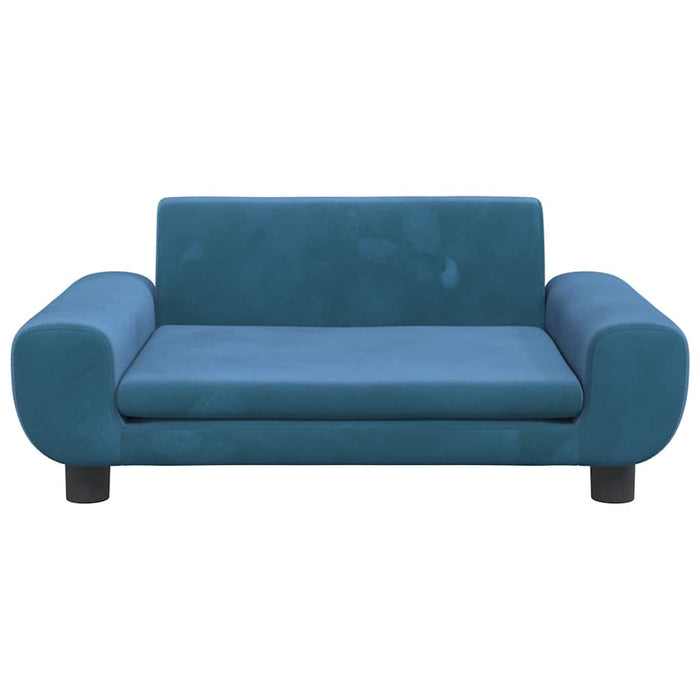 Canapea pentru copii, albastru, 70x45x33 cm, catifea - WALTI WALTI