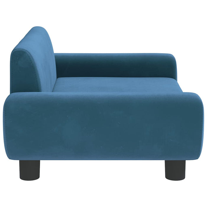 Canapea pentru copii, albastru, 70x45x33 cm, catifea - WALTI WALTI