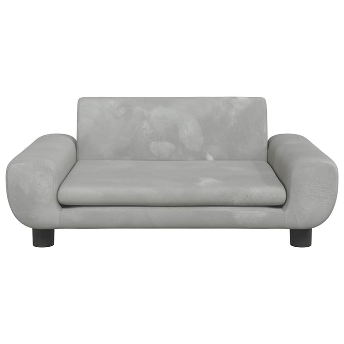 Canapea pentru copii, gri deschis, 70x45x33 cm, catifea - WALTI WALTI