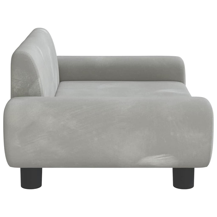 Canapea pentru copii, gri deschis, 70x45x33 cm, catifea - WALTI WALTI