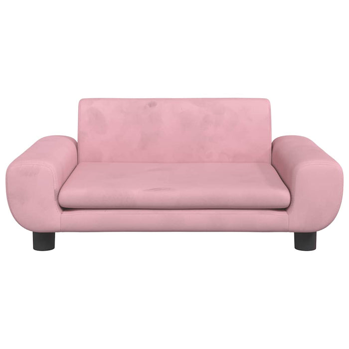 Canapea pentru copii, roz, 70x45x33 cm, catifea - WALTI WALTI
