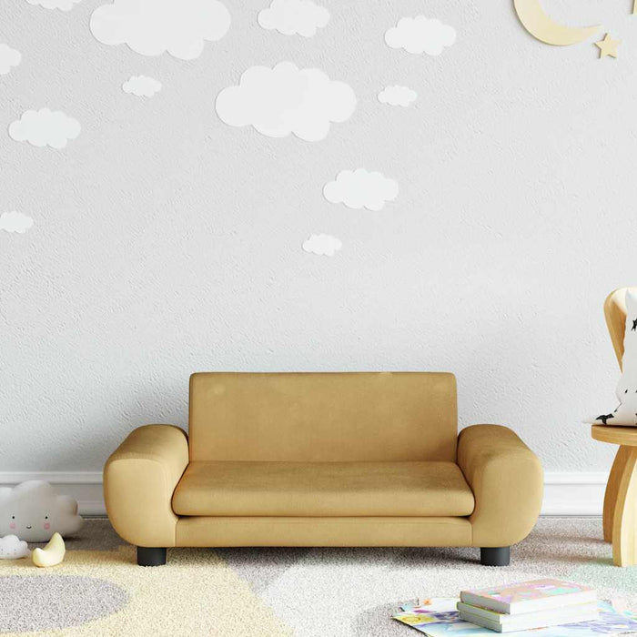 Canapea pentru copii, maro, 70x45x33 cm, catifea - WALTI WALTI