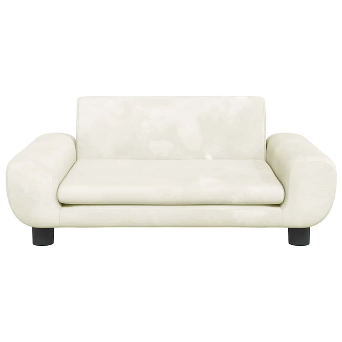 Canapea pentru copii, crem, 70x45x33 cm, catifea - WALTI WALTI