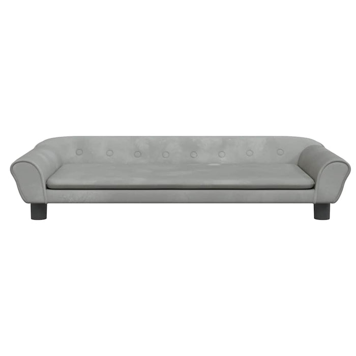 Canapea pentru copii, gri deschis, 100x50x26 cm, catifea WALTI