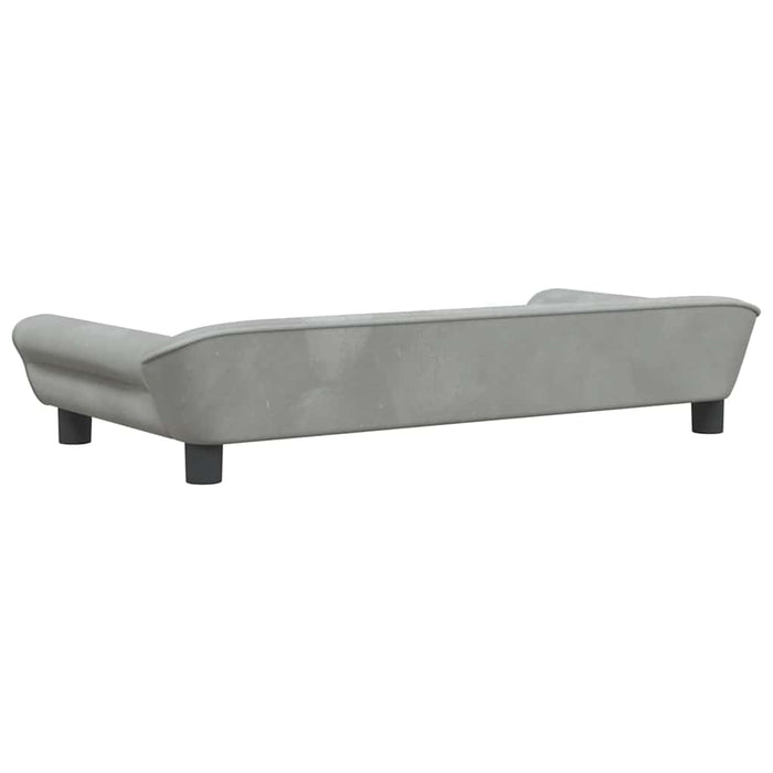 Canapea pentru copii, gri deschis, 100x50x26 cm, catifea WALTI
