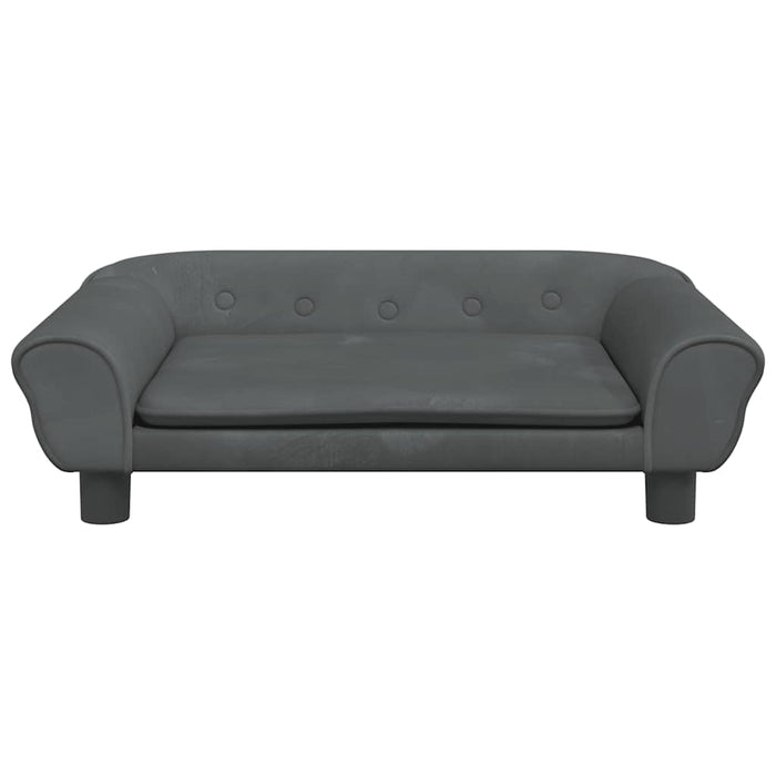 Canapea pentru copii, gri închis, 70x45x26 cm, catifea - WALTI WALTI