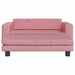 Canapea pentru copii cu taburet roz 100x50x30 cm catifea - WALTI WALTI