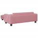 Canapea pentru copii cu taburet roz 100x50x30 cm catifea - WALTI WALTI