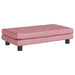 Canapea pentru copii cu taburet roz 100x50x30 cm catifea - WALTI WALTI