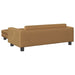 Canapea pentru copii cu taburet maro 100x50x30 cm catifea - WALTI WALTI