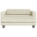 Canapea pentru copii cu taburet crem 100x50x30 cm catifea - WALTI WALTI