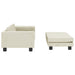 Canapea pentru copii cu taburet crem 100x50x30 cm catifea - WALTI WALTI