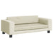 Canapea pentru copii cu taburet crem 100x50x30 cm catifea - WALTI WALTI