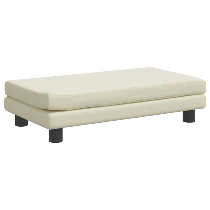 Canapea copii cu taburet crem 100x50x30cm piele ecologică - WALTI WALTI