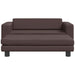 Canapea copii cu taburet maro 100x50x30cm piele ecologică - WALTI WALTI