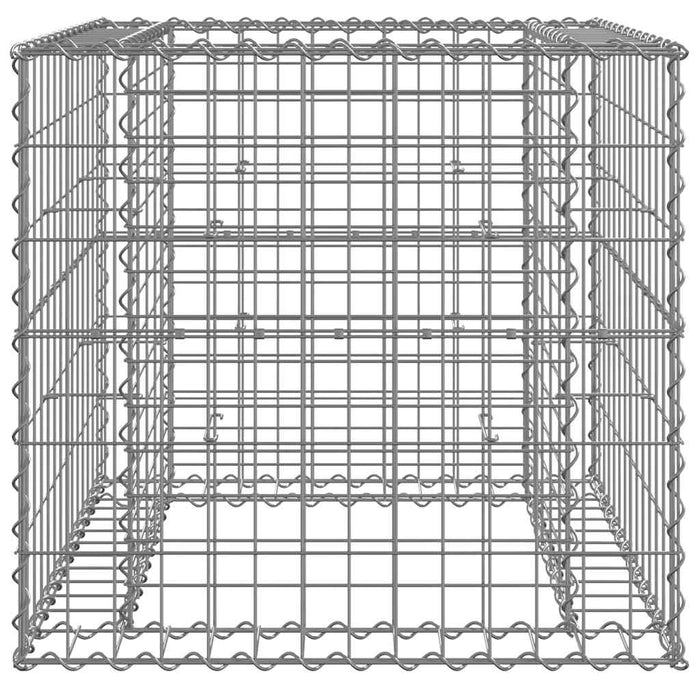 Coș gabion, argintiu, 70x70x65 cm, fier galvanizat - WALTI WALTI