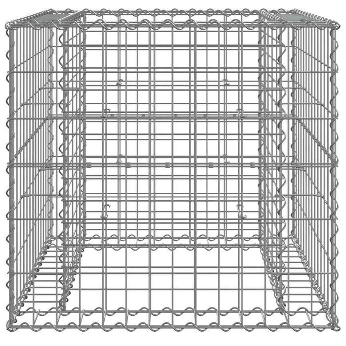 Coș gabion, argintiu, 70x70x65 cm, fier galvanizat - WALTI WALTI