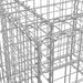 Coș gabion, argintiu, 70x70x65 cm, fier galvanizat - WALTI WALTI