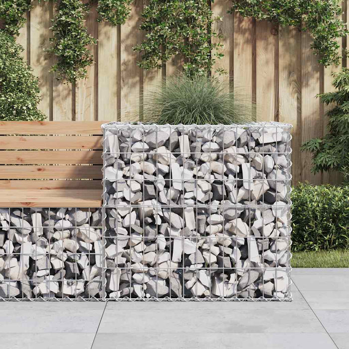 Coș gabion, argintiu, 70x70x65 cm, fier galvanizat - WALTI WALTI