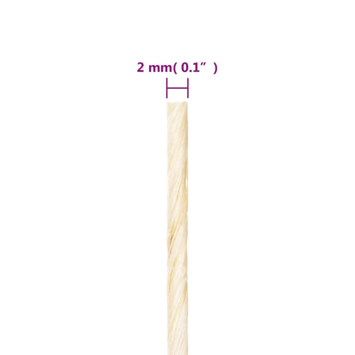 Frânghie, 300 m, sisal 100%, 2 mm - WALTI WALTI