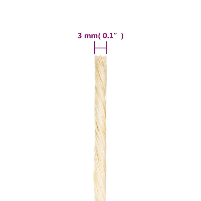 Frânghie, 200 m, sisal 100%, 3 mm - WALTI WALTI
