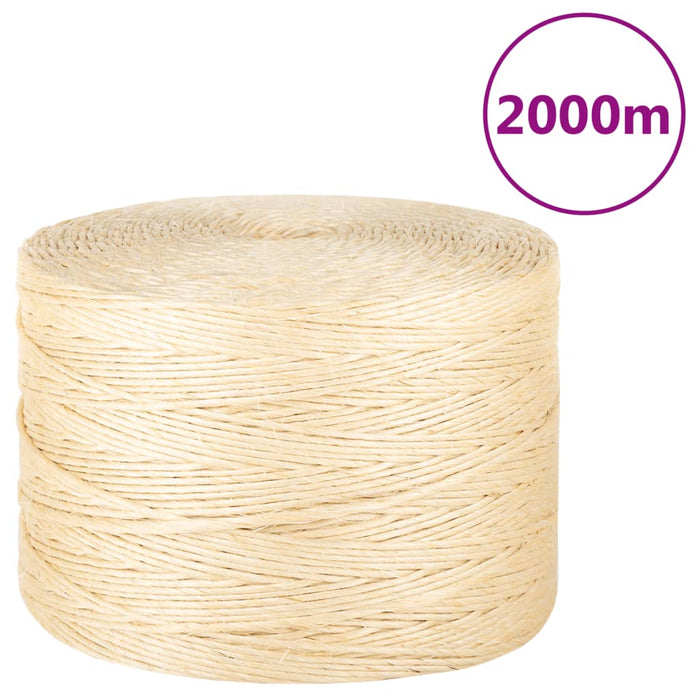 Frânghie, 2000 m, sisal 100%, 3 mm - WALTI WALTI