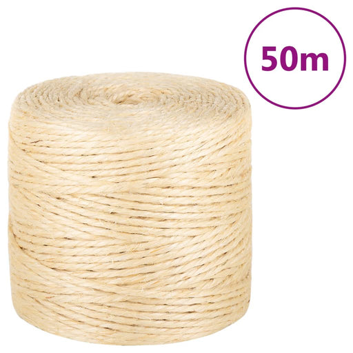Frânghie, 50 m, sisal 100%, 4 mm - WALTI WALTI