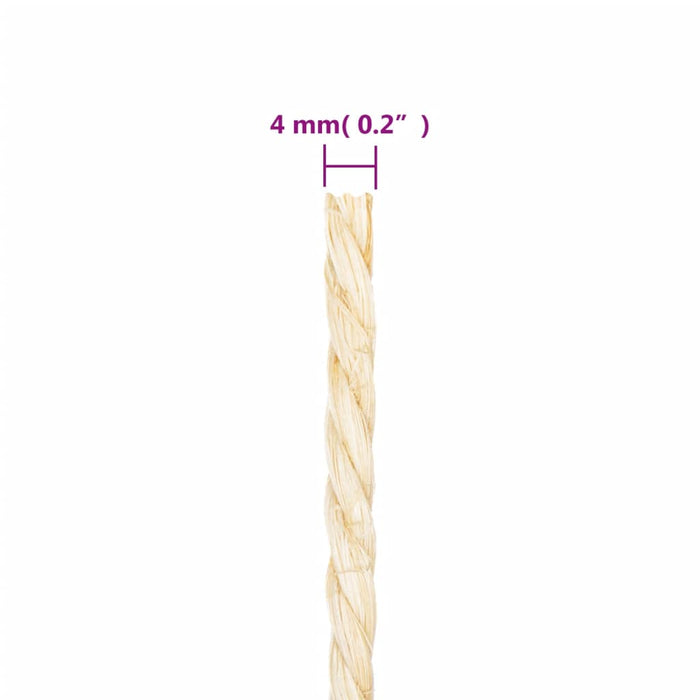 Frânghie, 100 m, sisal 100%, 4 mm - WALTI WALTI