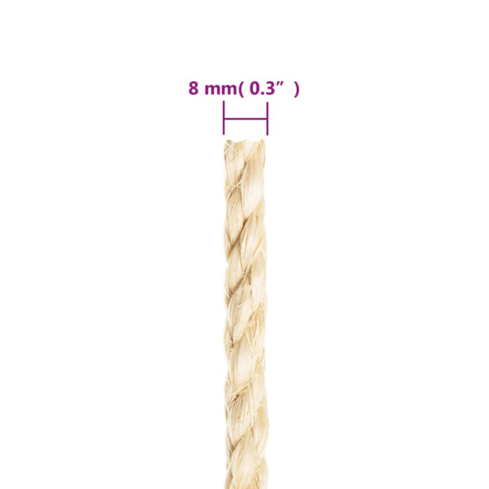 Frânghie, 25 m, sisal 100%, 8 mm - WALTI WALTI