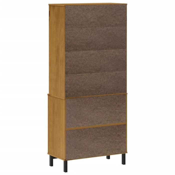 Dulap cu uși din sticlă „FLAM”, 80x40x180 cm, lemn masiv de pin - WALTI WALTI