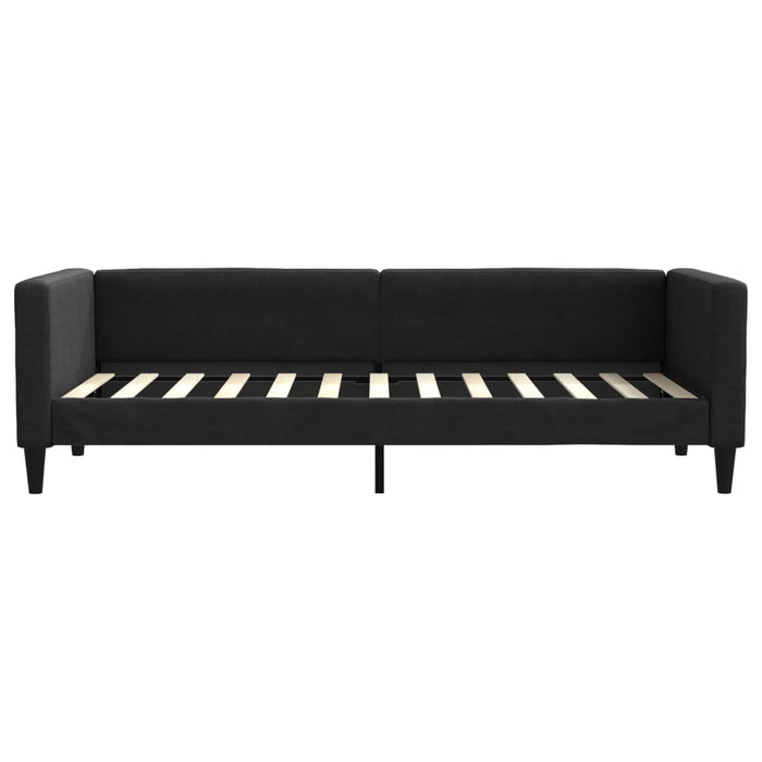 Pat de zi cu saltea, negru, 80x200 cm, textil - WALTI WALTI
